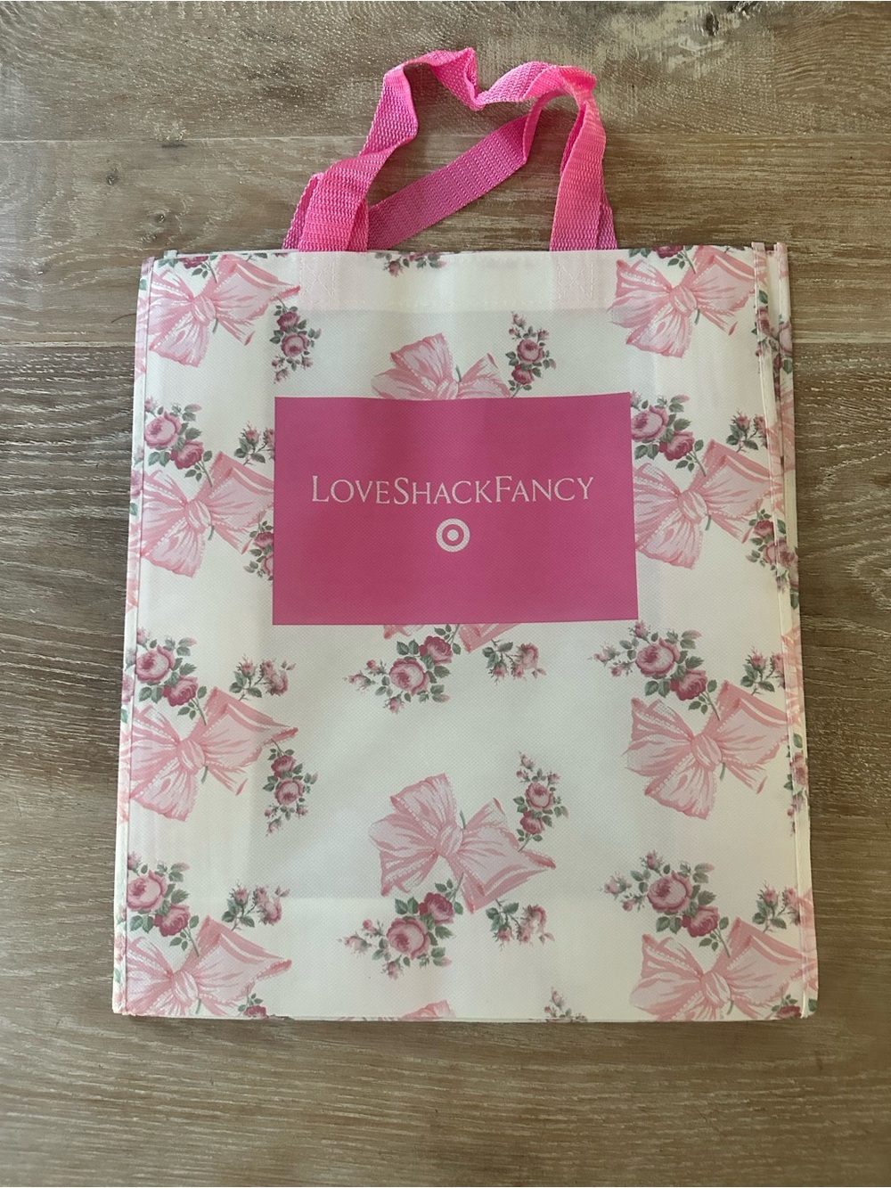 LoveShackFancy x Target Pink and Cream Floral Tote
